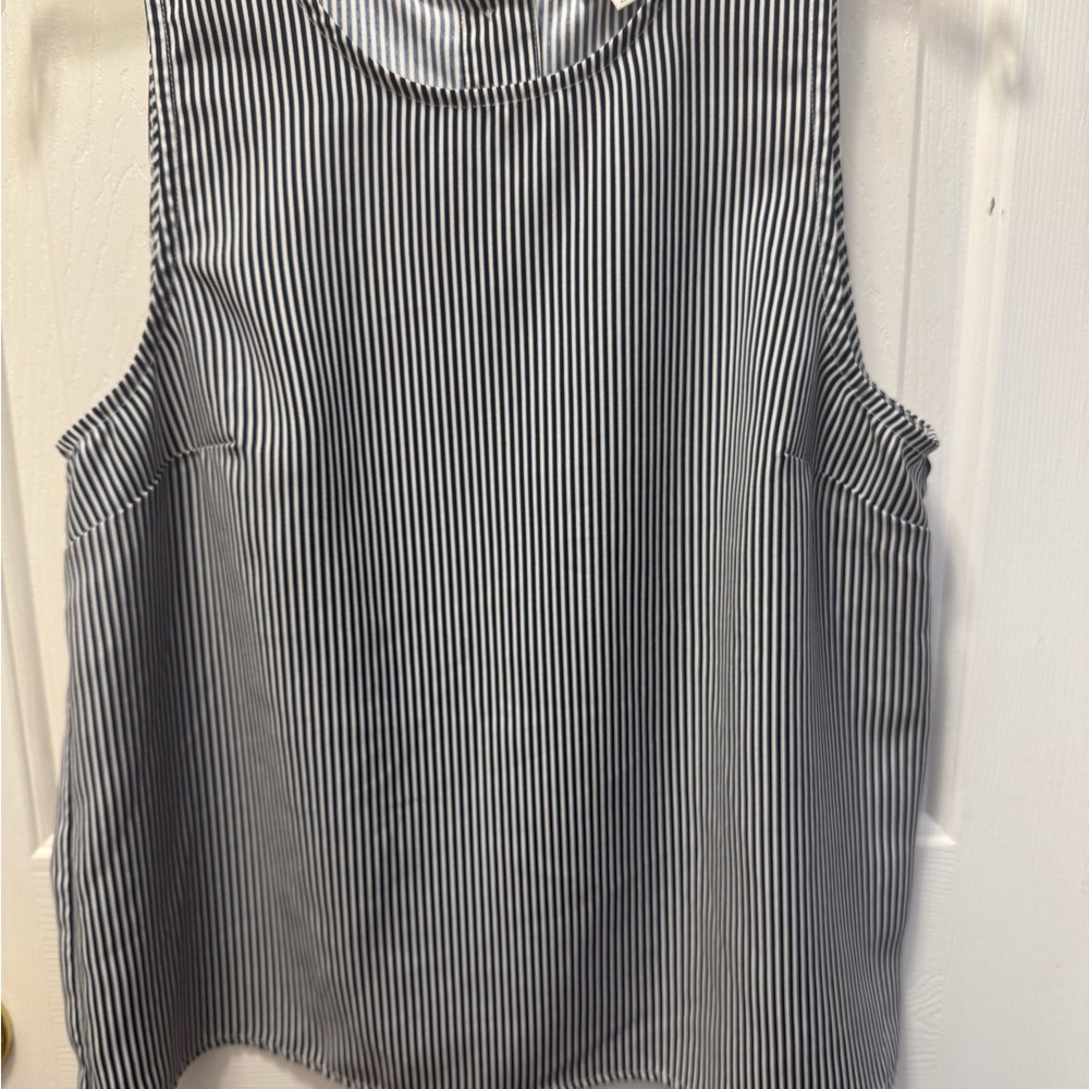Elegant Black and White Striped Tank Top
